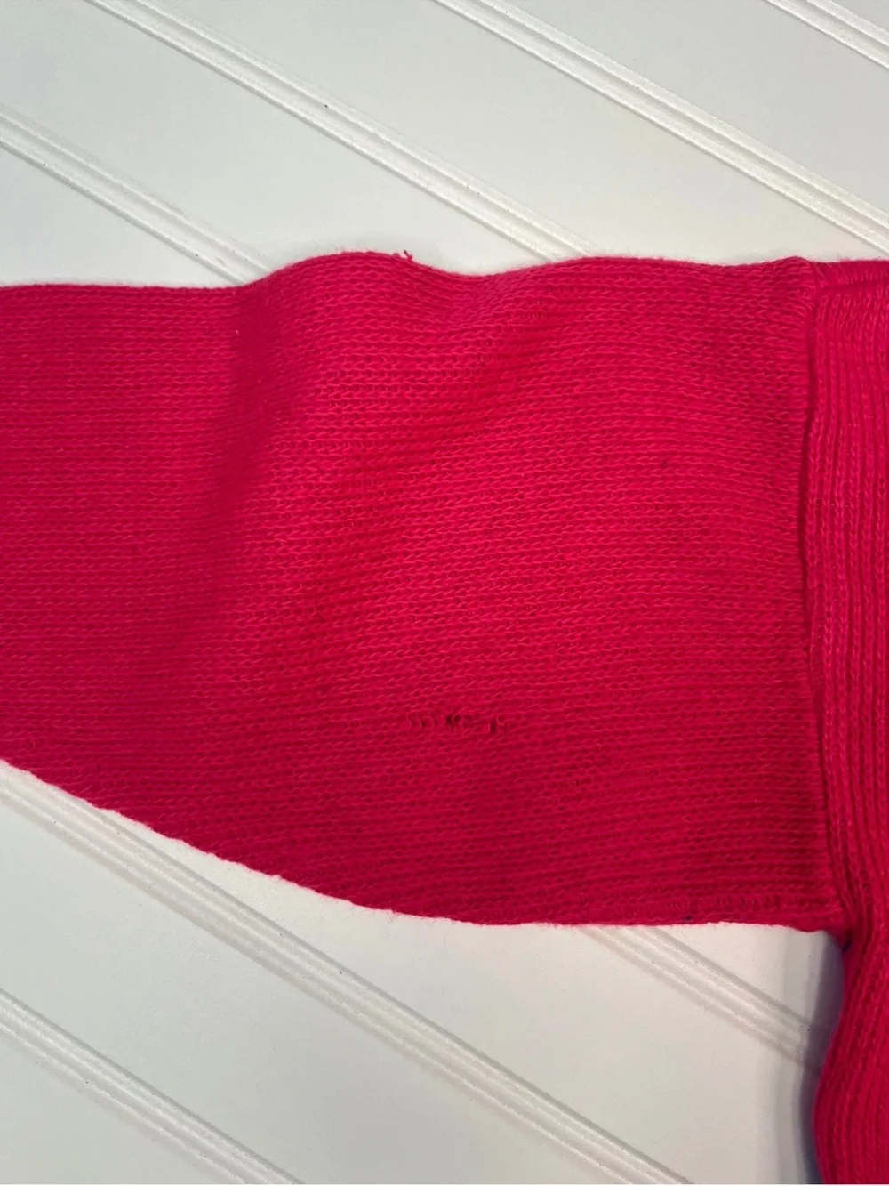 Vintage 90s Disney Beauty and the Beast Pink & Navy Graphic Knit Sweater RARE